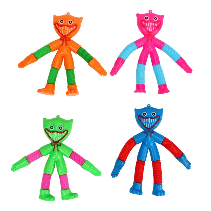 4PCS Telescopic Suction Cup Toy Cartoon Reduce Pressure Plastic Shape