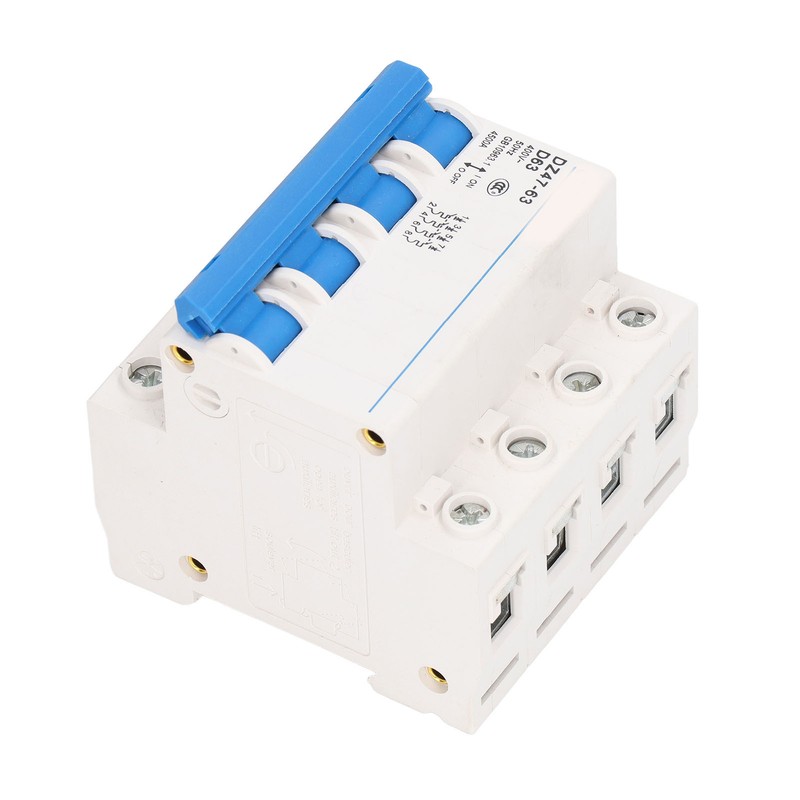 4P Miniature Circuit Breaker DIN Rail Mount Low Voltage Overload