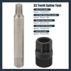 Alternator Pulley Wrench Set, 33 Teeth Spline Socket Drill, Car