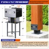 Stainless Steel 6"x6"(Actual 5.5"x5.5") Post Base Bracket Concrete, Wet Set