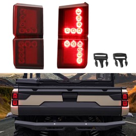 HAKA TOUGH LED Tail Lights for Polaris Ranger 1000 XP Accessories,Door Net Buckle Clip & Brake Stop Lamp Taillights for Polaris Ranger 1000 XP 2018-2024