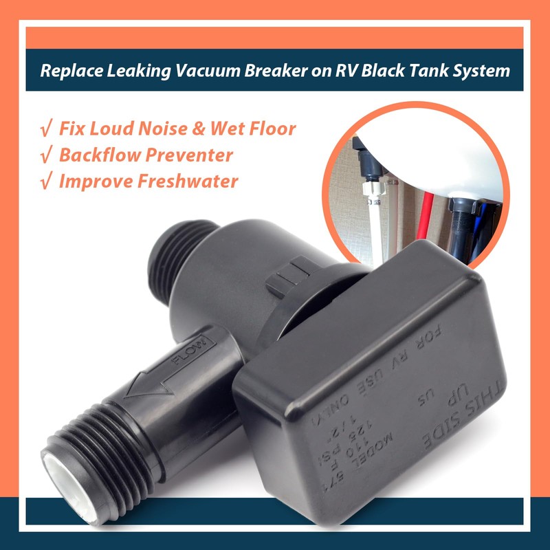 RV Vacuum Breaker Check Valve Fit for b&b Model 571