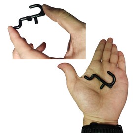 FAYLEZ 50pcs J Shape Black Pegboard Hooks Accessories Heavy Duty ABS Plastic for Peg Boards Assortment Tool Organizer