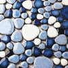 Parrotile Blue Shower Floor Pebbles Tile Bathroom Mosaic Backsplash Wall
