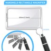 5X Reading Magnifying Glass with Light, Folding Handheld Page Magnifier