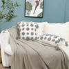 PLWORLD Boho Gray Throw Pillow Cover 18x18 Inch with Tassels,