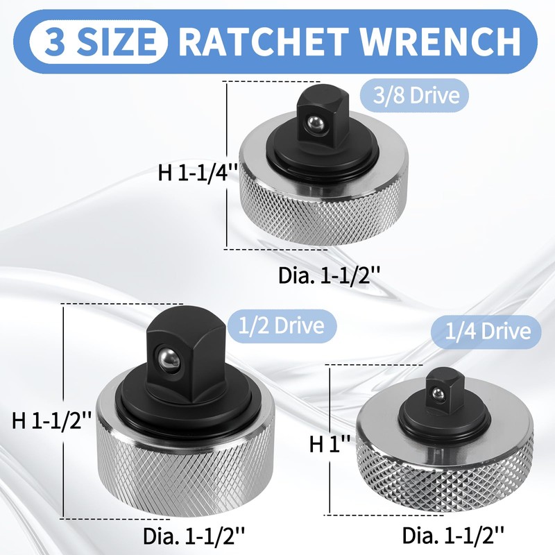 MCSDFN 3 Pcs Mini Finger Ratchet Set 1/4" 3/8" 1/2"