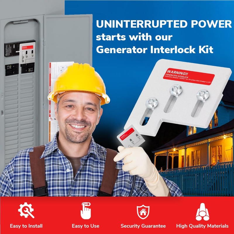 Generator Interlock Kit for Square D QO or Homeline 150