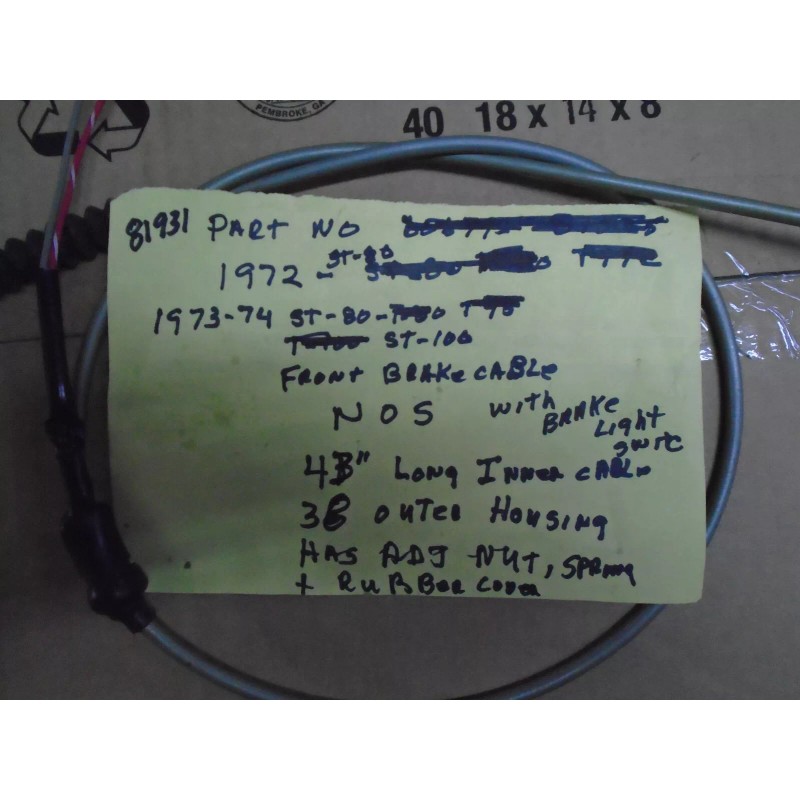 chaparral NOS OEM CHAPARRAL 1973-74 mini bike front brake cable
