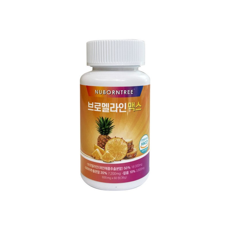 뉴본트리 브로멜라인 맥스 600mg x 60정 / 써클 New Bontree