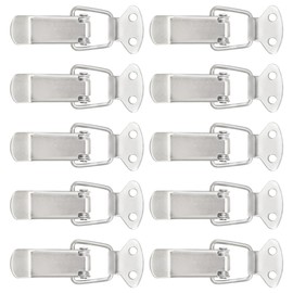 CEEYSEE 10PCS Spring Loaded Toggle Latch Hasp 72mm Duck Billed Buckles Catch Clamp Clip Stainless Steel Tension Clasp for Case, Drawer, Cabinet and Lockers (YZK)