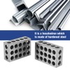 Vikye 2Pcs 23 Holes Clamping Block, 25x50x75mm Blocks Milling Parallel