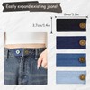 EKIND Adjustable Jeans Button Extenders Denim Waist Extender No-Sew Button
