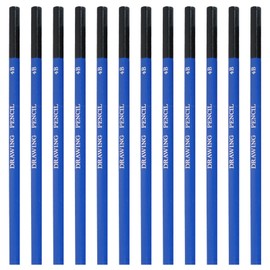 KDSSYFT 4B Pencils, 12-Pack, Thick and Dark Lead, Writing Pencil for Cursive Handwriting, Hexagonal Barrel, Durable and Break-Resistant Lead, Suitable for Children with Light Pressure, for Drawing
