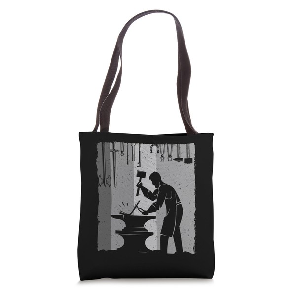 Cool Blacksmith Art For Men Women Blacksmith Forging Tools Tote