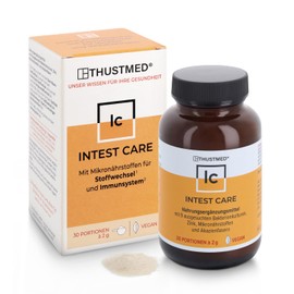Intest Care - neun Darmbakterien, Zink und Vitamin B5, 60 g Dose, Mikronährstoffe für Stoffwechsel und Immunssystem, hergestellt in Deutschland, vegan, laborgeprüft, hochdosiert
