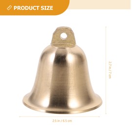 Veemoon Brass Bell Christmas Ornament Brass Fittings Christmas Tree Ornaments Hand Bell Decorative Bells Hand Bells Festival Bell Decor Vintage Bell Hanging Decor Large Golden Trumpet