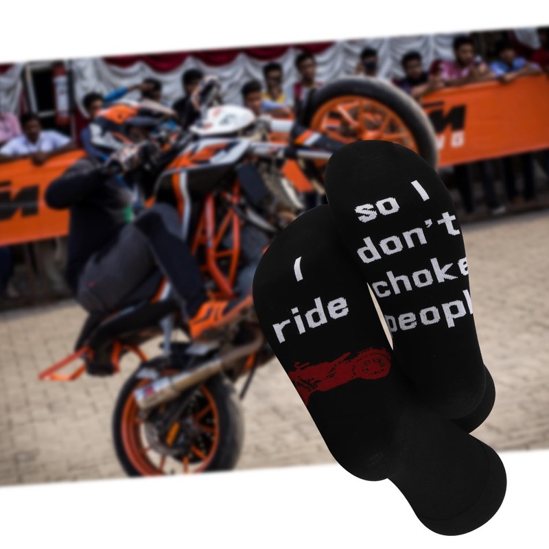 MBMSO Motorcycle Biker Socks 2 Pairs I Ride so I