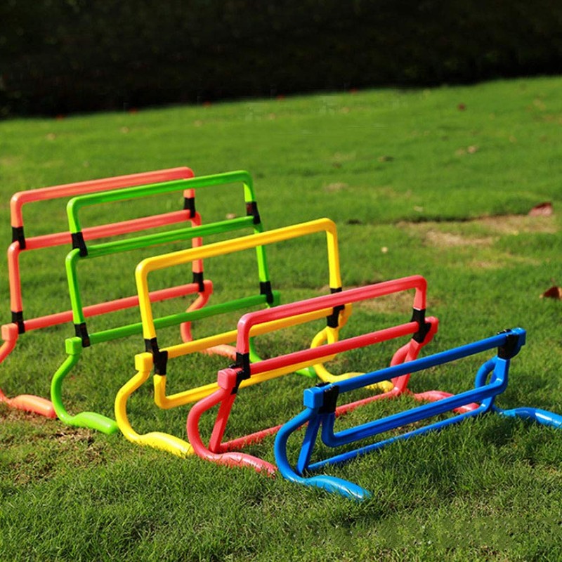 Adjustable Soccer Training Hurdles 5Pcs Speed Equipment, Increase Training Difficulty,