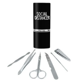 Social Distancer Stainless Steel Manicure Pedicure Grooming Beauty Care Travel Kit