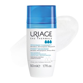 Uriage Desodorante Power3 50ml -Anti-Olor y anti-transpirante - Desodorante Eficacia 24H para la Sudoración prolífera - Fragancia Fresca, Unisex - Tacto Seco Roll-On Ancho - Sin Marcas Blancas, Sin Manchas Amarillas - Sin Alcohol