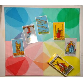 Altar Cloth or Tarot Mat - Color Portals - Pagan or Wicca Altar or Tarot Cloth