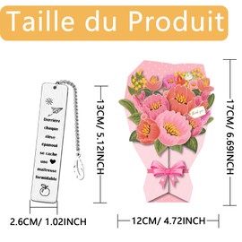 Cadeau Professeur, 3 Marque-Pages Métal avec Cartes de Vœux,Cadeau Enseignante en Francais, Cadeaux De Noël Pour Enseignants, Cadeaux de remerciement Pour educatrice enseignants en français