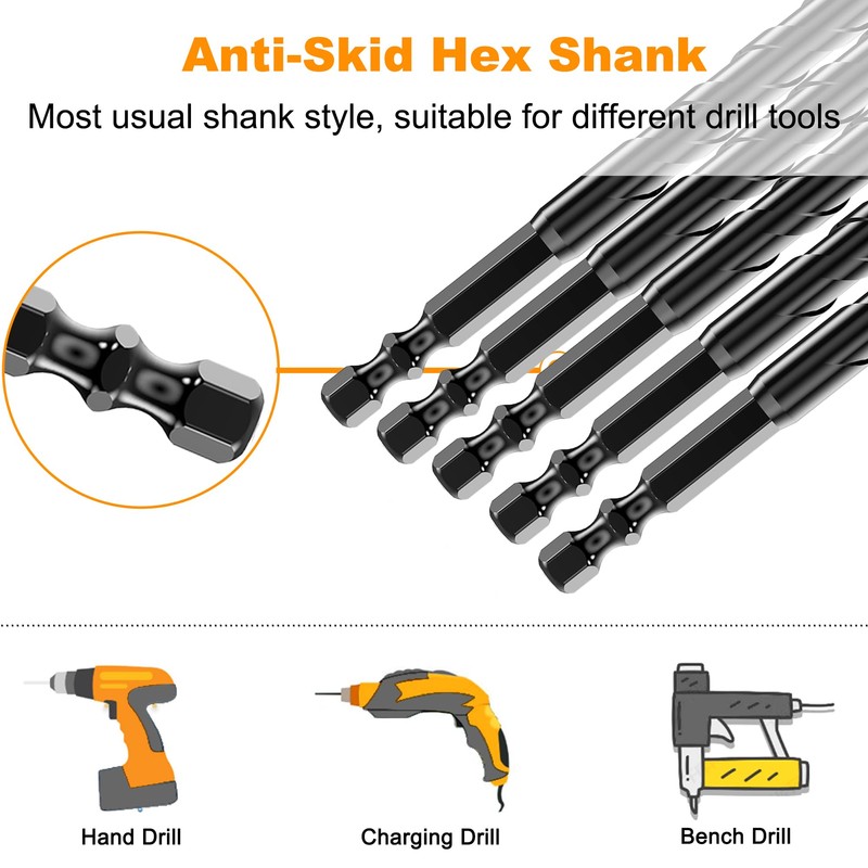 TITGGI 12PCS Masonry Drill Bit Set - Professional Concrete Drill