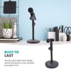 Movo TMC-5 Heavy Duty Desktop Microphone Stand with Weighted Round