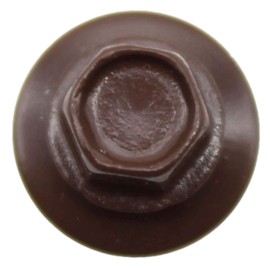 Jake Sales N.14 x 7/8inches Metal to Metal Type N.1 (250) Brown 5/16inches Hex Head -Drill Point - Stitch Tek - Roofing Screws. 9/16inches EPDM Washer