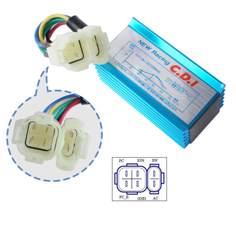 High Performance Racing GY6 Ignition Coil 6 Pin AC CDI