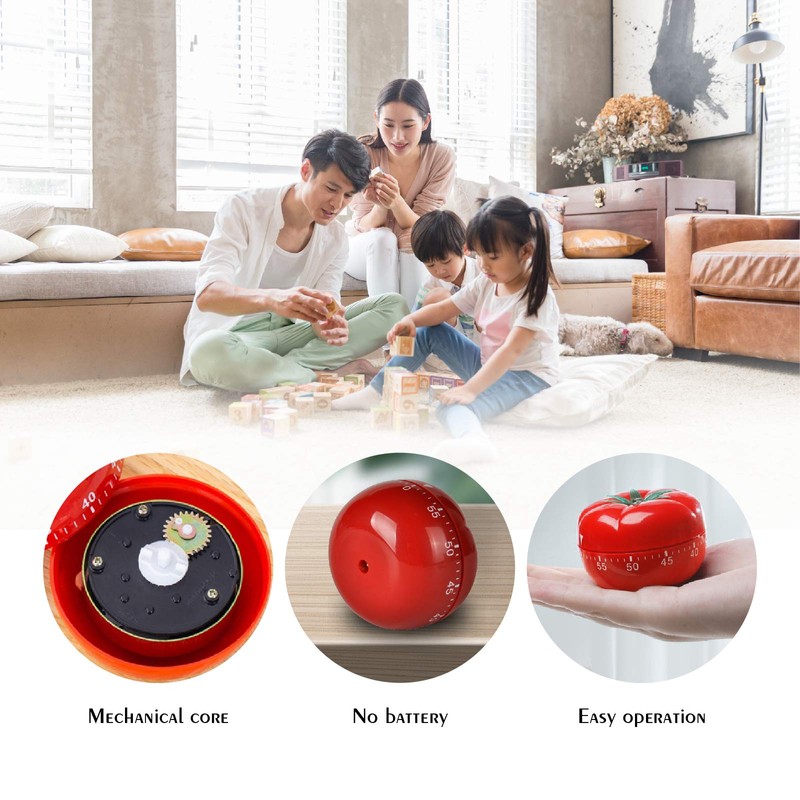 Jayron JR-WG017 Kitchen Timer Cooking Timer Tomato Cartoon Mechanical Countdown