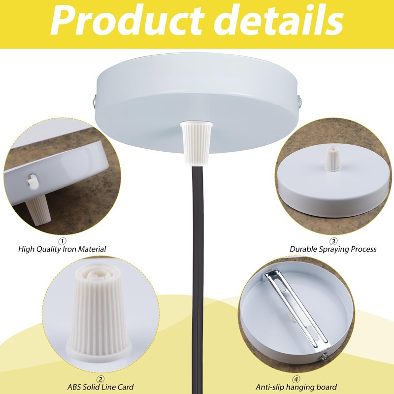 Svitzoot Canopy Metal White 100 x 18 mm Canopy Lamp