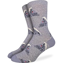 Good Luck Sock Men's Steam Train Socks, Adult, Shoe Size 7-12