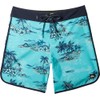 Quiksilver Men's Standard Surfsilk Scallop 19 Boardshort Swim Trunk, Capri