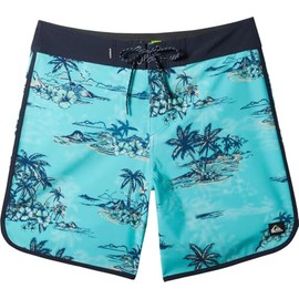 Quiksilver Men's Standard Surfsilk Scallop 19 Boardshort Swim Trunk, Capri