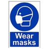 V Safety Wear Masks PPE Sign - 200mm x 300mm