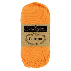 Scheepjes - Scheepjes 411 Süss Orange Catona Garn - 10x50g