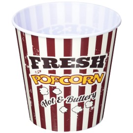 Out of the blue Popcorn Bucket, Vintage Look, Plastic, Multi-Colour, 17.5 x 17 cm