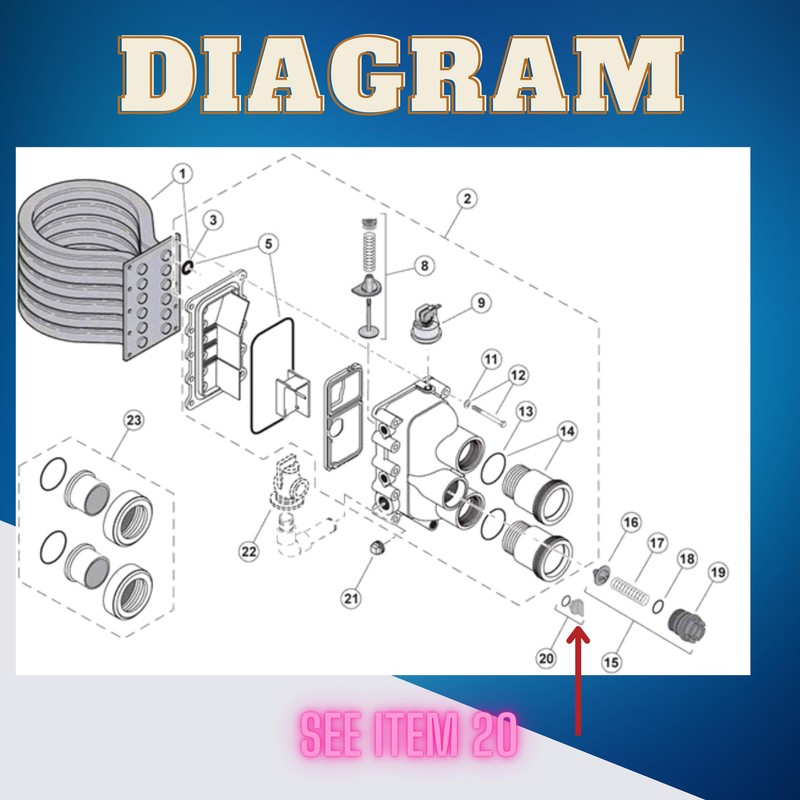 Swimables Drain Plug with Oring Compatible with Mastertemp and Max