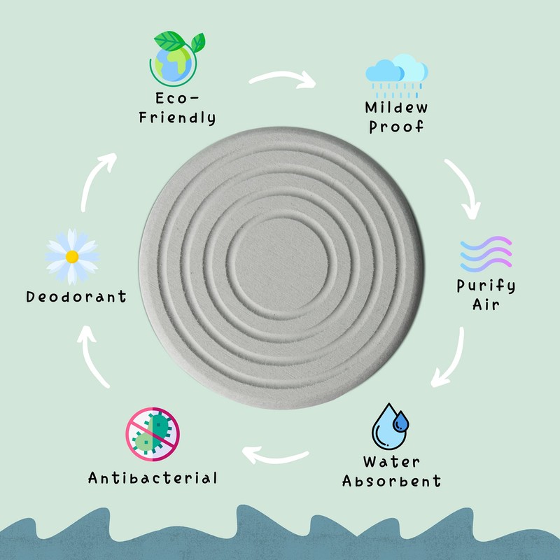 Skylarlife Absorbent Diatomite Coaster for Drinks and Plants Fast Water