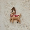 Creative Co-Op Handmade Wool Felt Reindeer Ornament with Embroidery on