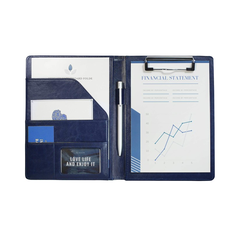 Small Padfolio Clipboard A5 Folder for Writing Pad Refillable 5