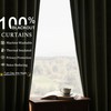 Short Blackout Curtains 52" W x 36" L, Olive Green