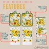 PREMIUS 5 Piece Sunflower Printed Kitchen Linen Set, 2 Cotton