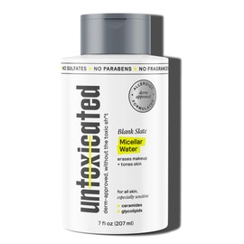 Untoxicated Micellar Water - Gentle Makeup Remover, No Rinse Cleanser & Toner for Sensitive Skin - No Common Irritants - Alcohol Free - Oil Free - Fragrance Free - 7 Ounce