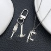 100Pcs Mini Tool Charms for Jewelry Making Hammer Wrench Tool