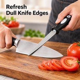Double-Sided Diamond Sharpening File for Scissors, Knives and Garden Tools