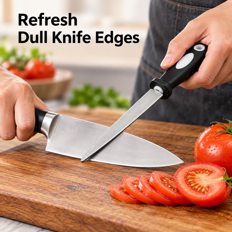 Double-Sided Diamond Sharpening File for Scissors, Knives and Garden Tools