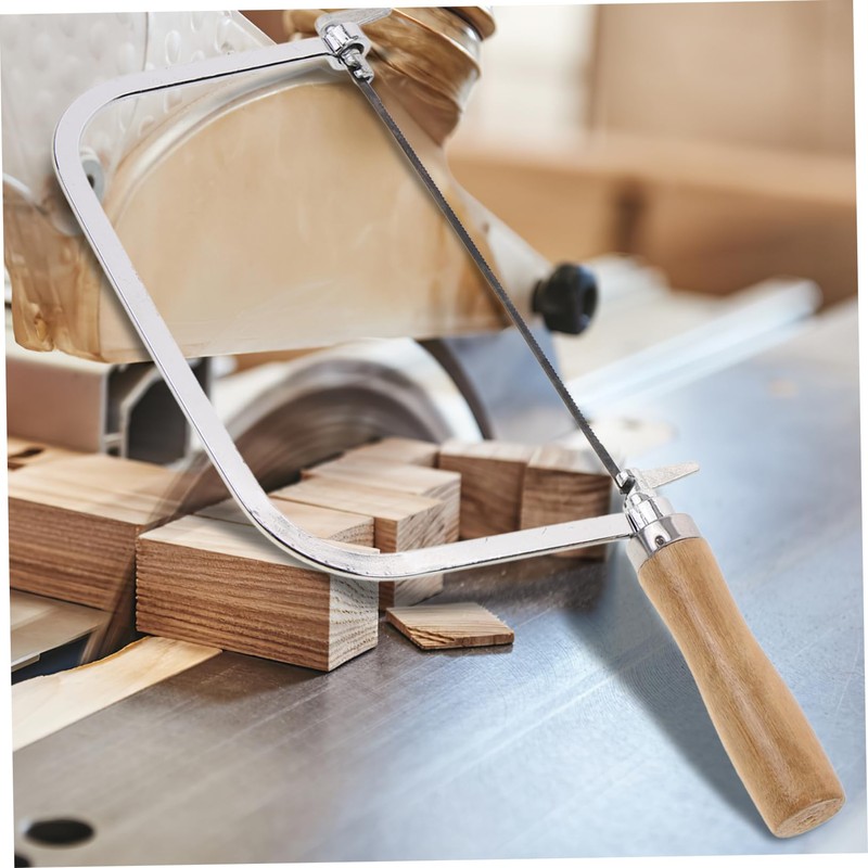 TEHAUX 1 Set Coping Saw with Wooden Handle Portable Hand